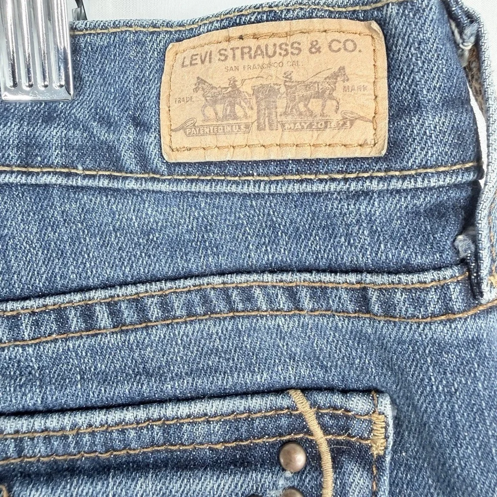 Levis 515 Bootcut Jeans Women's 12 M High Rise Stretch Medium Wash Denim 33x31.5